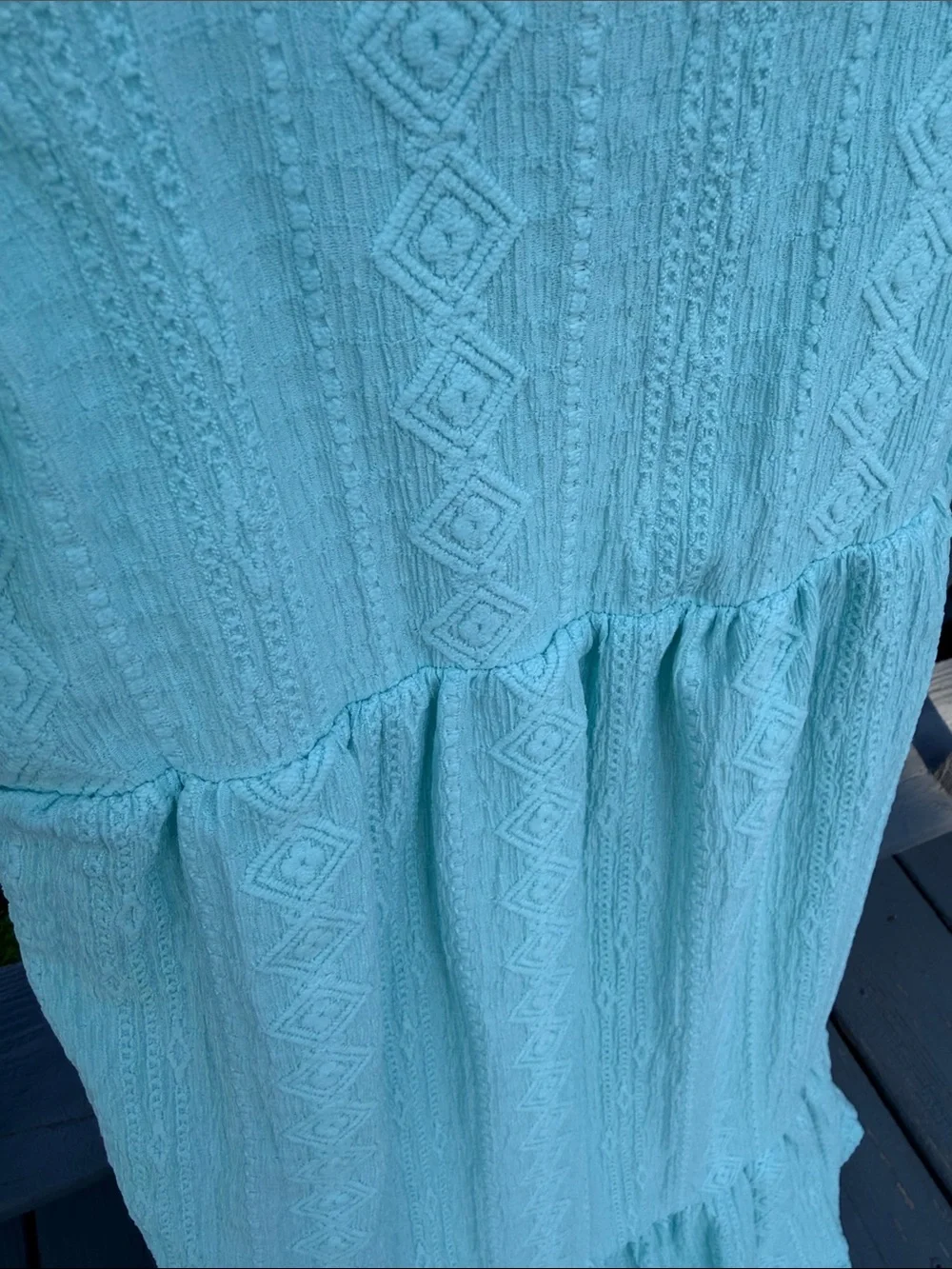 Carter's Girls Aqua Textured Sundress Sz 7